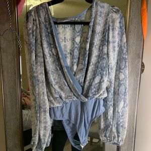 Snakeskin bodysuit